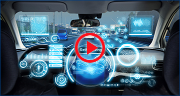Advanced Autonomous Vehicle Cockpit (Stock Photo)